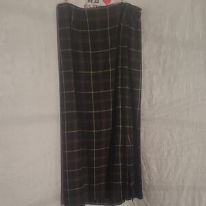 Cato Women's Maxi Skirt - Black and Brown Plaid